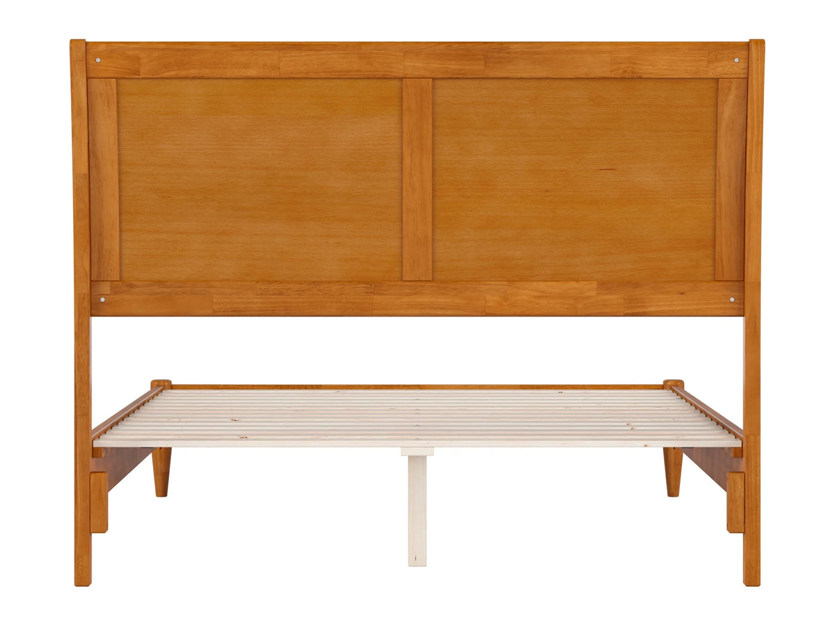 Full Solid Wood Low Profile Sleigh Platform Bed O5226