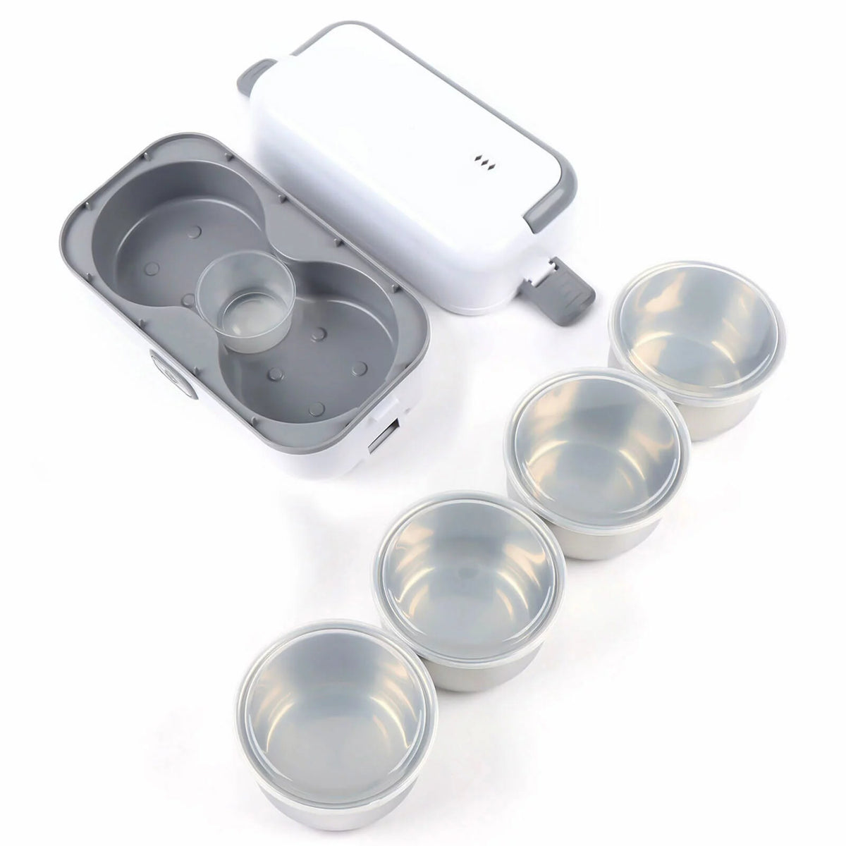 Electric Heated Lunch Box Portable Food Warmer Stainless Steel 110V U952614