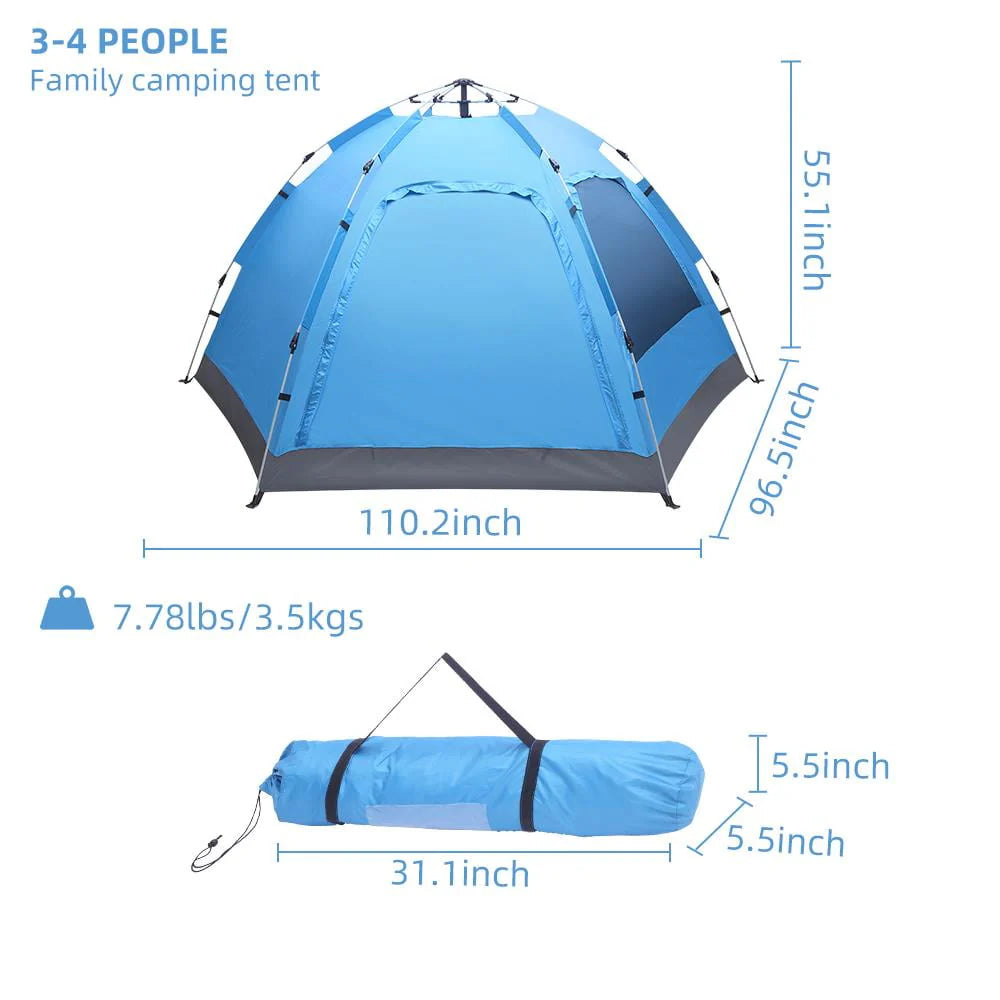 Automatic Waterproof Camping Tent for 3-4 Person E96657