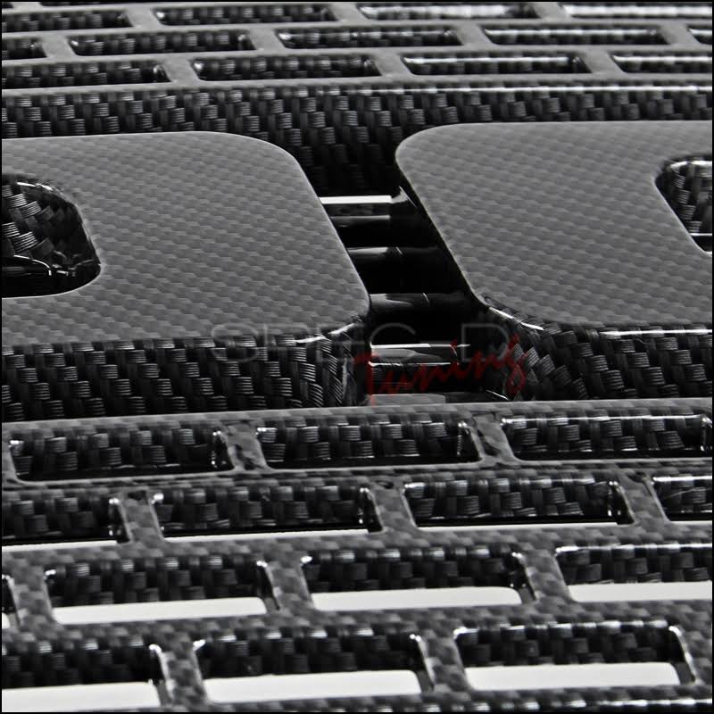 Gray ABS Carbon Fiber Look Front Hood Grille for Ford F150 P64868