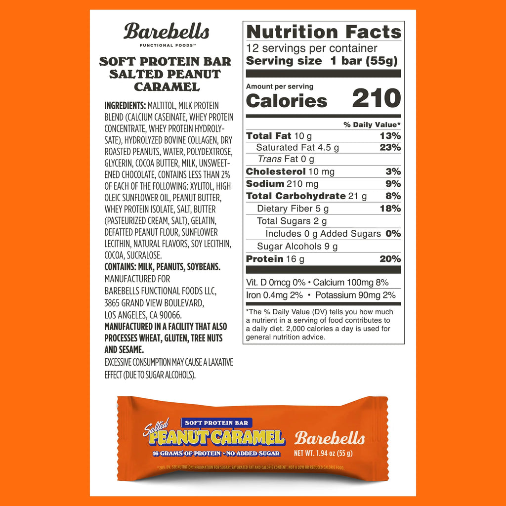 Salted Peanut Caramel Protein Bars, 12 Count, 1.9oz A9630