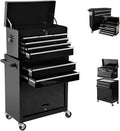 5 Drawer Rolling Tool Chest with Lock and Wheels F8034