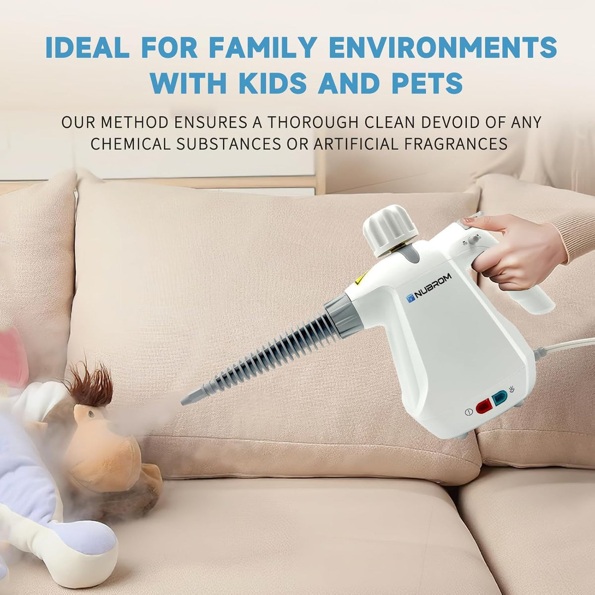 Pressurized Handheld Steam Cleaner with 10 pcs Accessories V28971