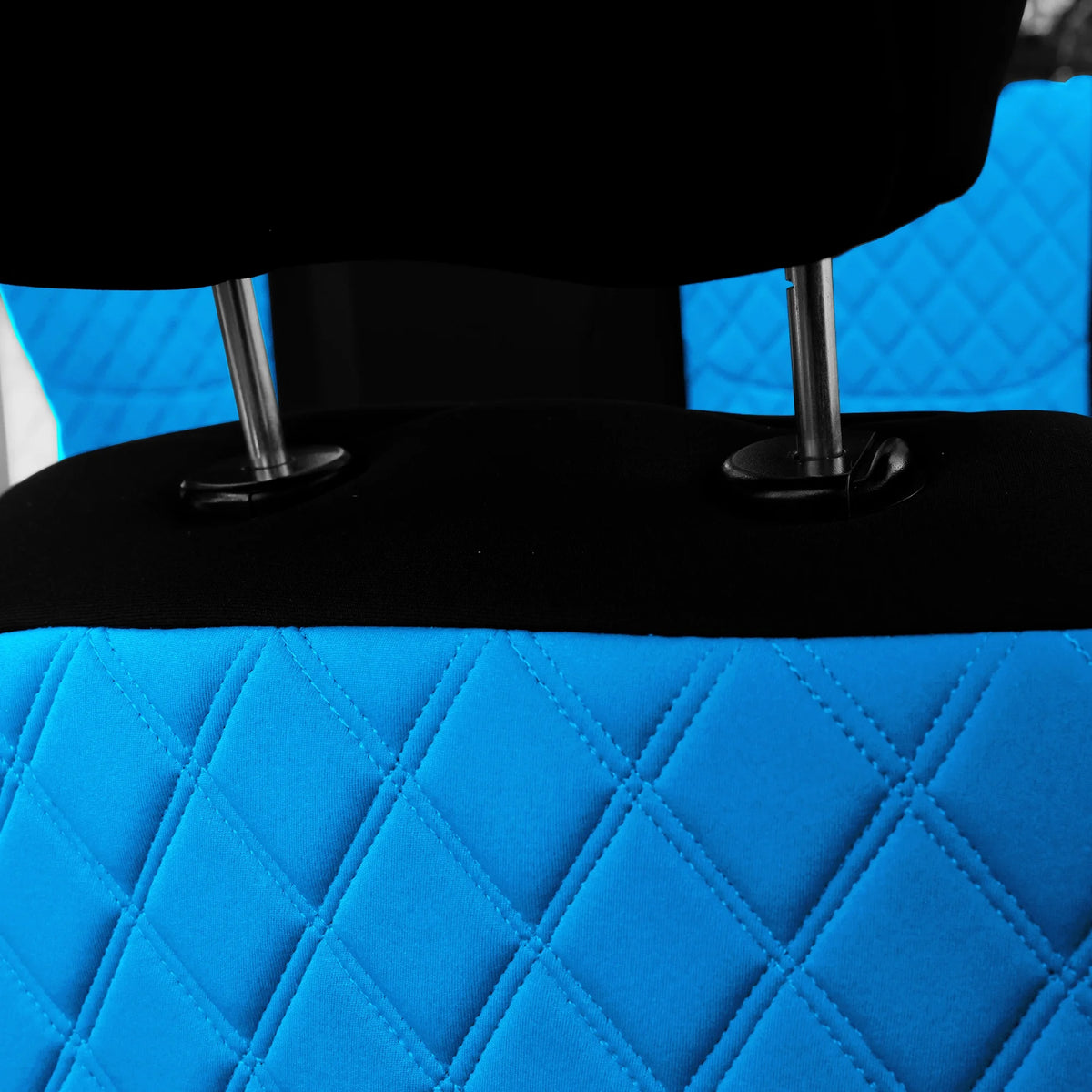 Aqua Neoprene Front Seat Covers for Jeep Wrangler JK 4DR W187