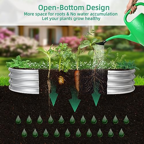Galvanized Metal Raised Garden Bed 4x2x1ft X358