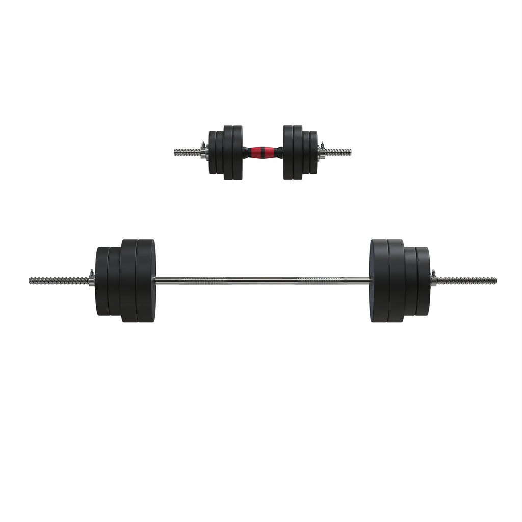 2-in-1 Adjustable Dumbbell and Barbell Set, 100lbs., Black W53258