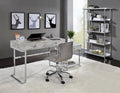 White Faux Marble Home Office Set F189