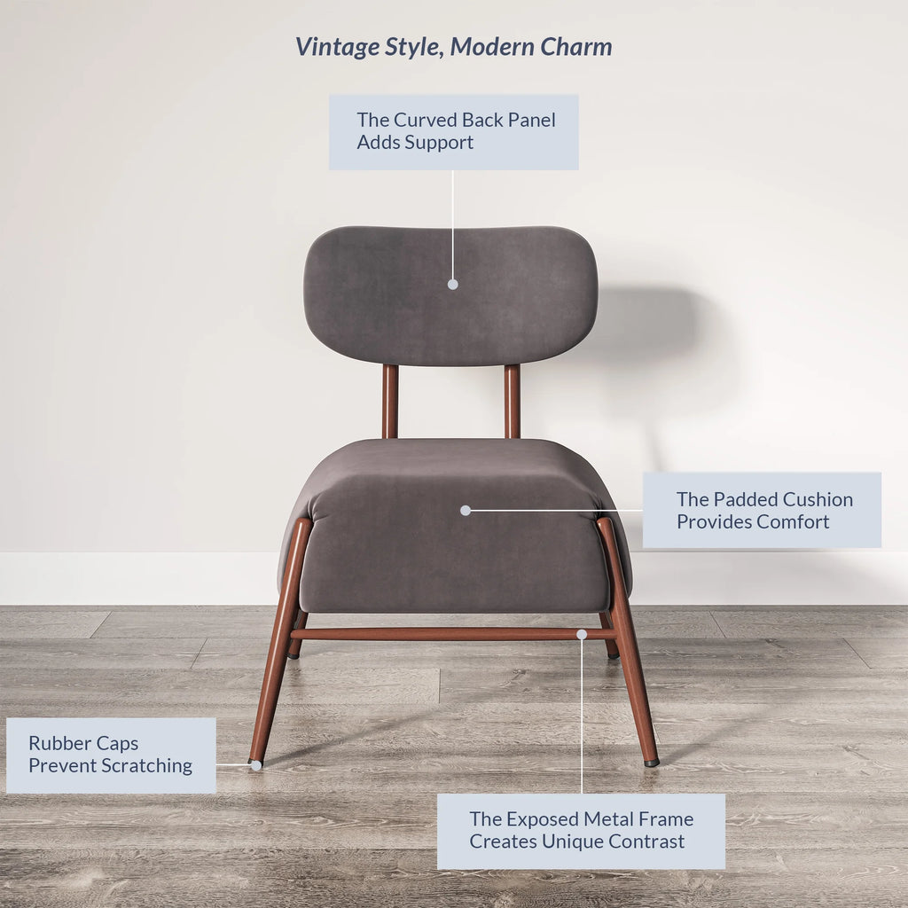 Espresso Velvet Accent Chair L735