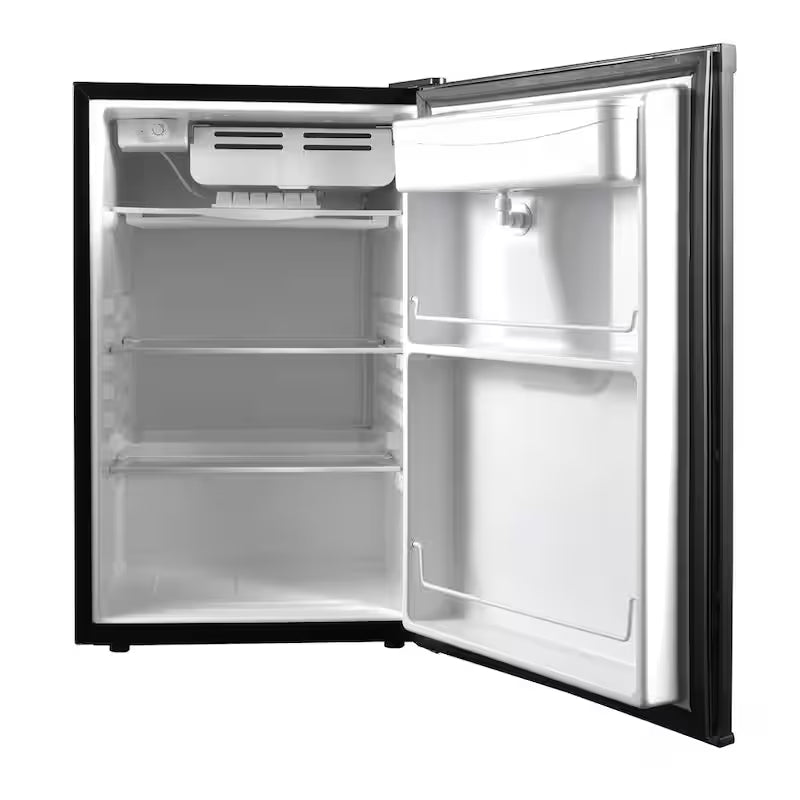 Black Retro Mini Refrigerator with Water Dispenser E653