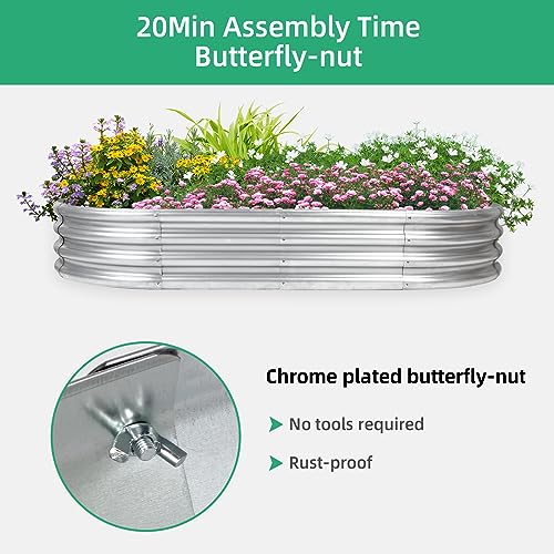 Galvanized Metal Raised Garden Bed 4x2x1ft X358