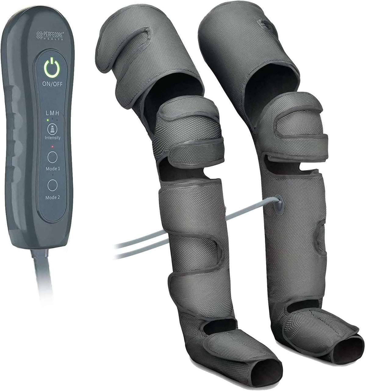 Large Knee Dark Grey Leg Massager with Heat Air Compression V458