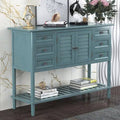 Green Console Table with 6 Drawers and 1 Cabinet I21099
