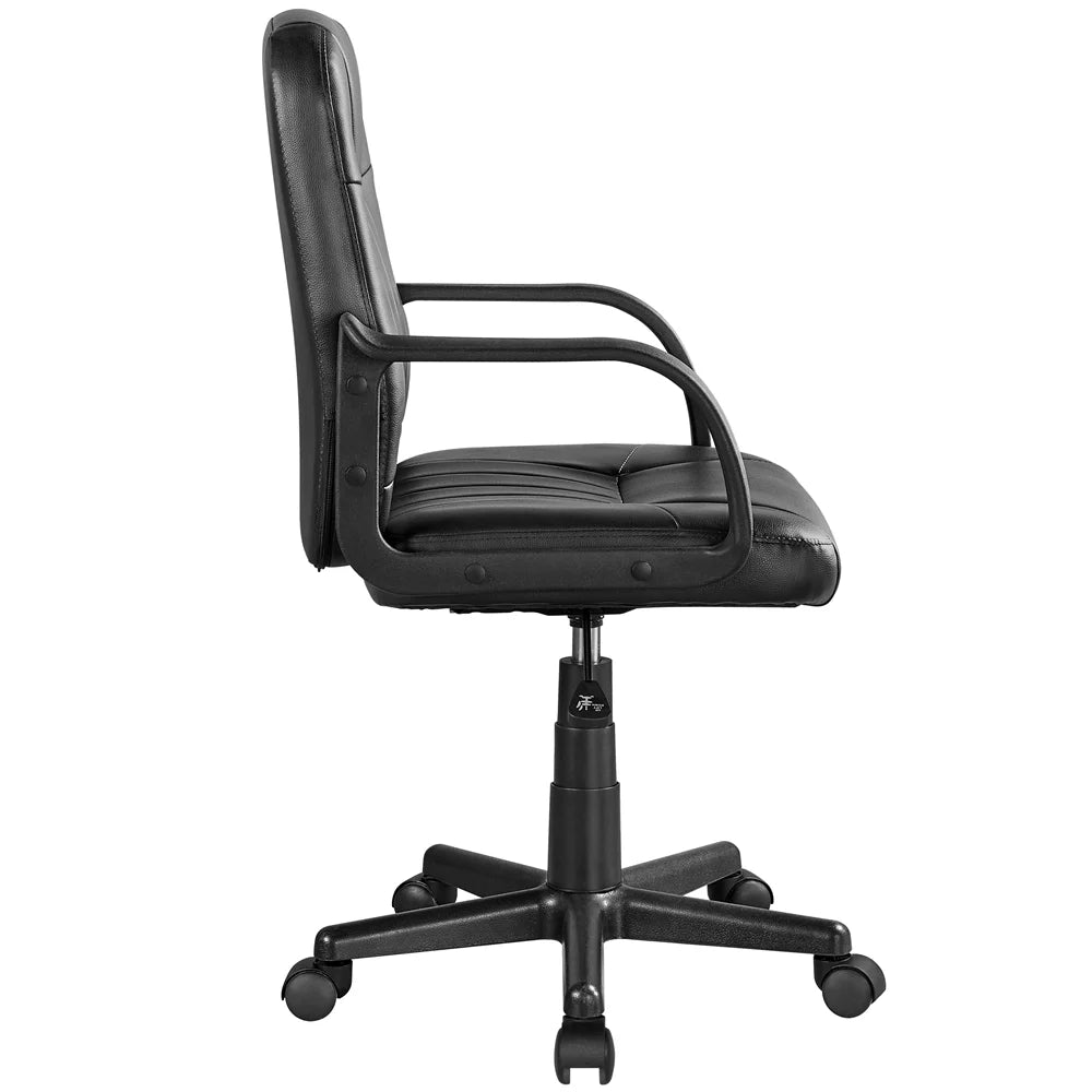 Black Faux Leather Swivel Office Chair Set of 2 O417595