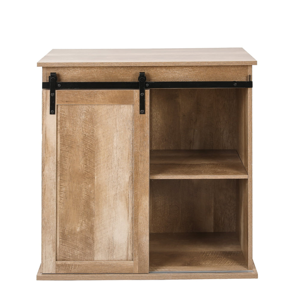 Natural Oak Finish Wine and Storage Cabinet M251