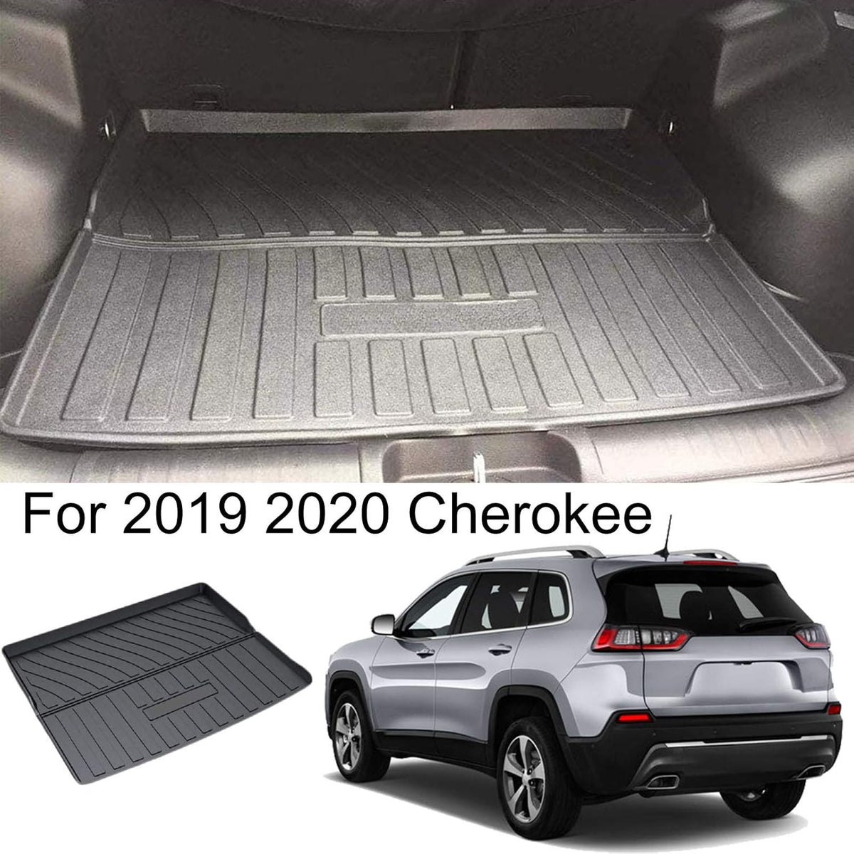 Cargo Liner Trunk Floor Mat Waterproof Protector Pack of 2 D871071
