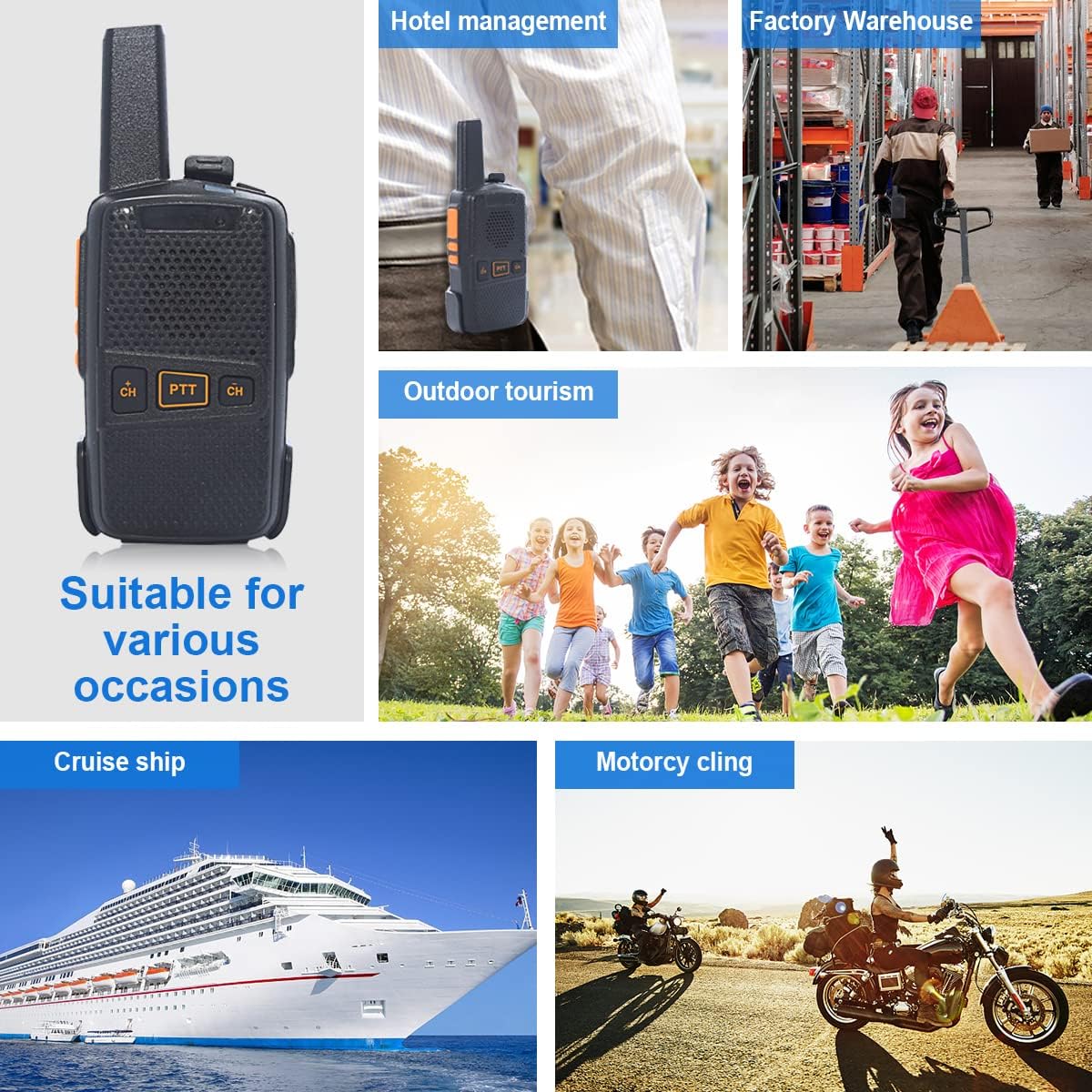 Wireless Intercom System 1.5 Mile Two Way Radio 2 Pack C786475