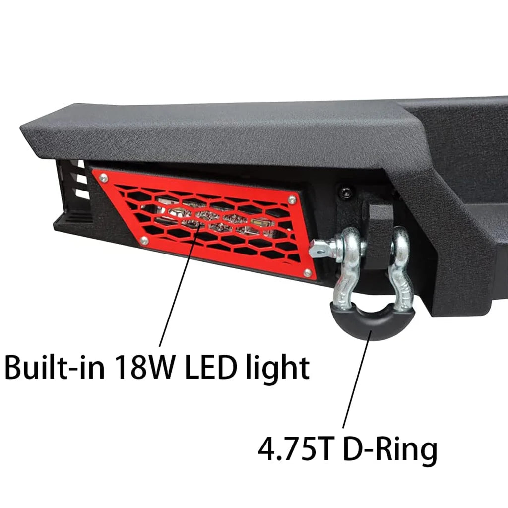 Front & Rear Bumper Combos with Winch Plate LED Work Lights U201303