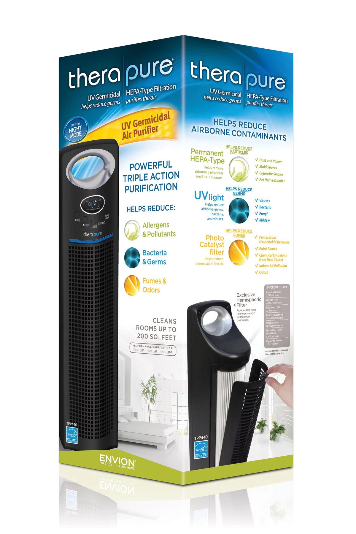 Black HEPA-Type Air Purifier V657