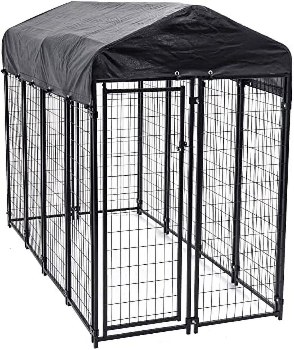 8ft x 4ft x 6ft Welded Wire Dog Kennel Playpen with Cover U2360