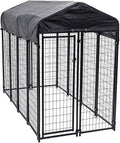 8ft x 4ft x 6ft Welded Wire Dog Kennel Playpen with Cover U2360