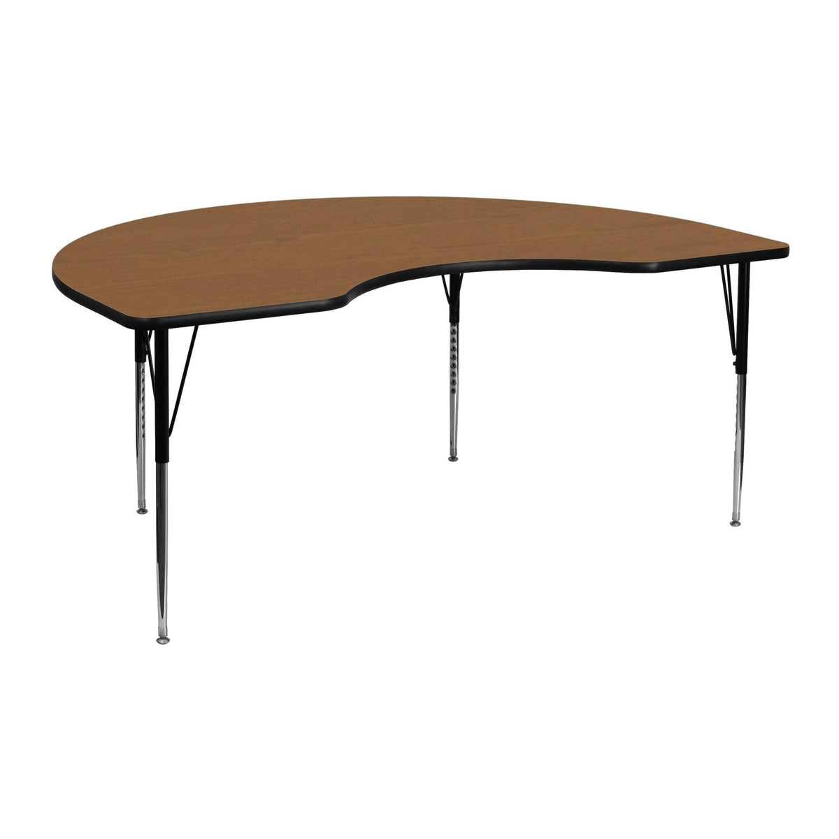 48''W x 72''L Oak Thermal Laminate Activity Table Adjustable Legs H3287