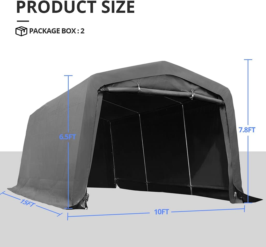 10' x 15' Heavy Duty Anti-Snow Carport Canopy G42674