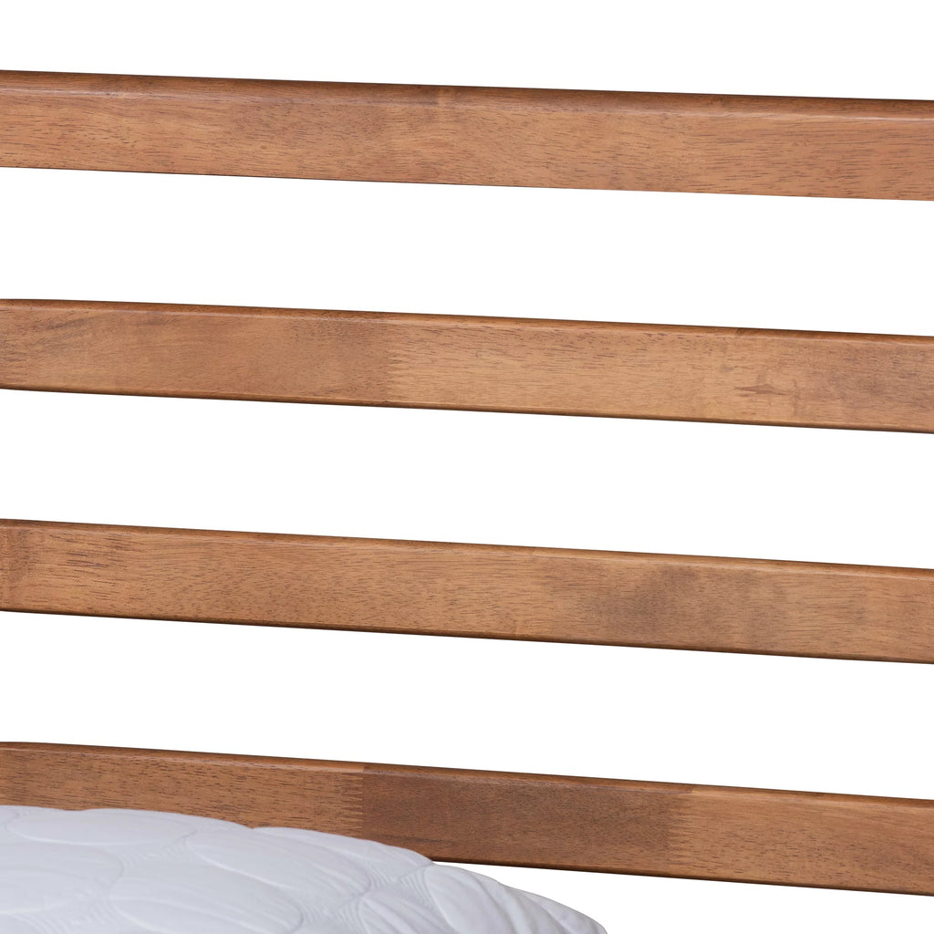 King Ash Walnut Platform Bed L9893