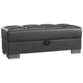 Black PU Lounge Sectional Ottoman Z4596