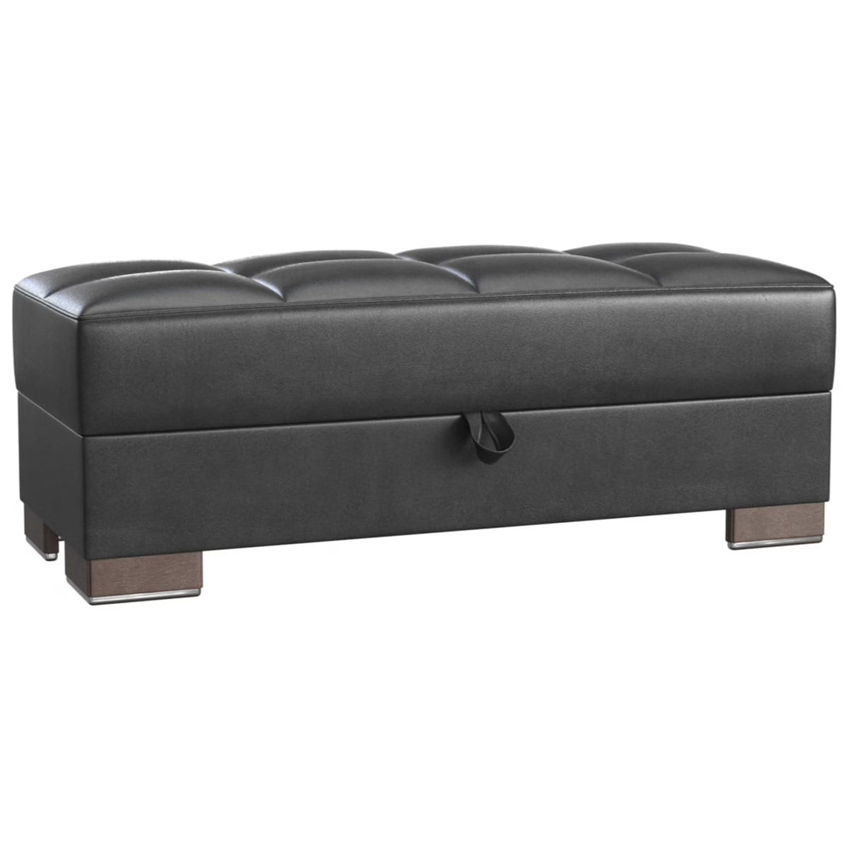 Black PU Lounge Sectional Ottoman Z4596