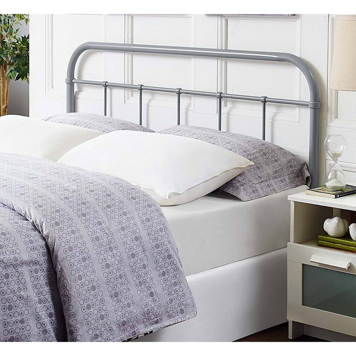 Grey Full Size Metal Headboard N17585