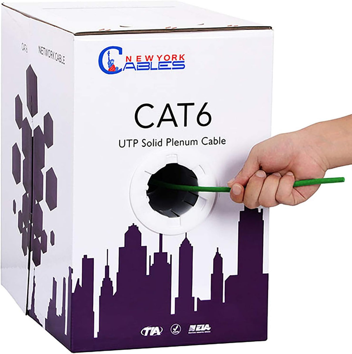 Black 1000ft CAT6 Plenum Cable P235659
