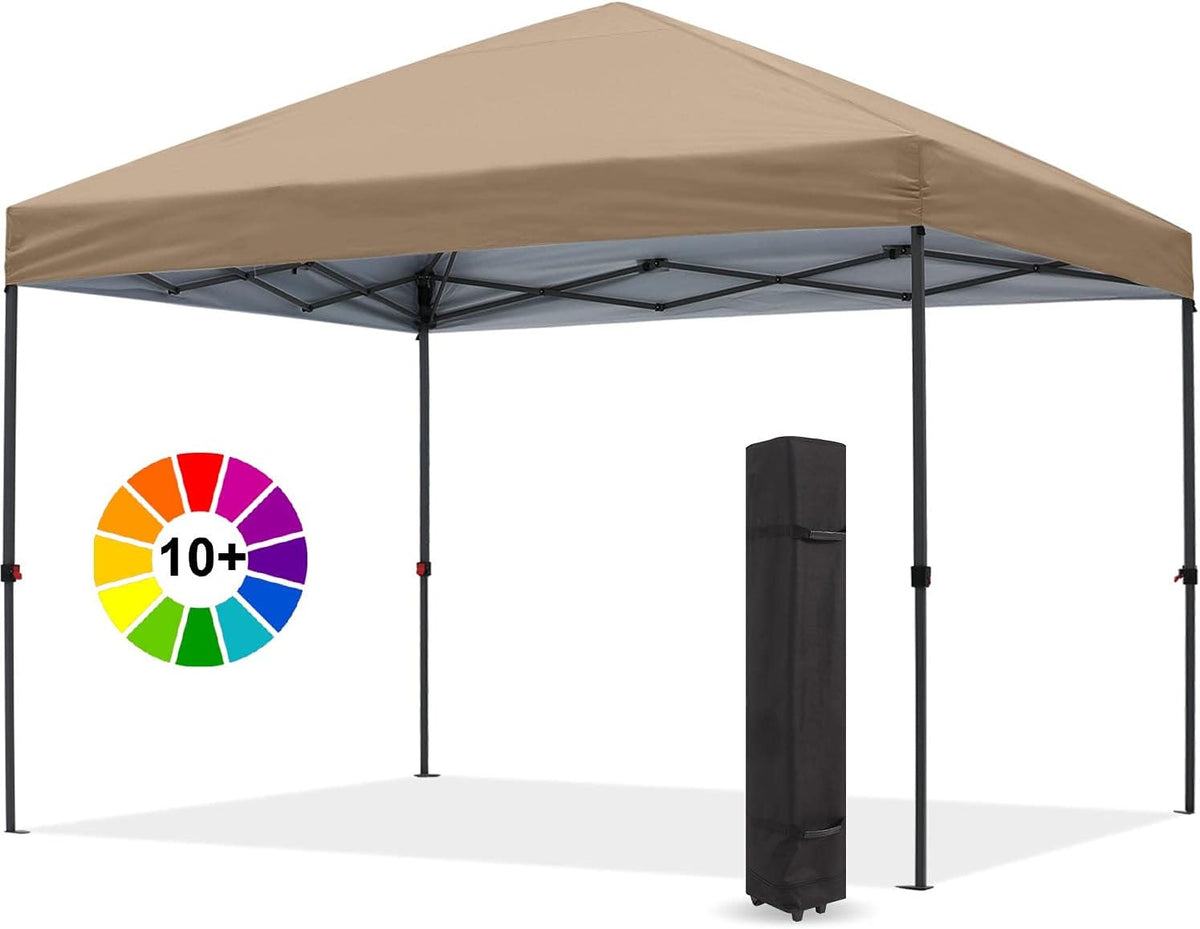 Beige 10x10 Pop up Canopy Tent S61618