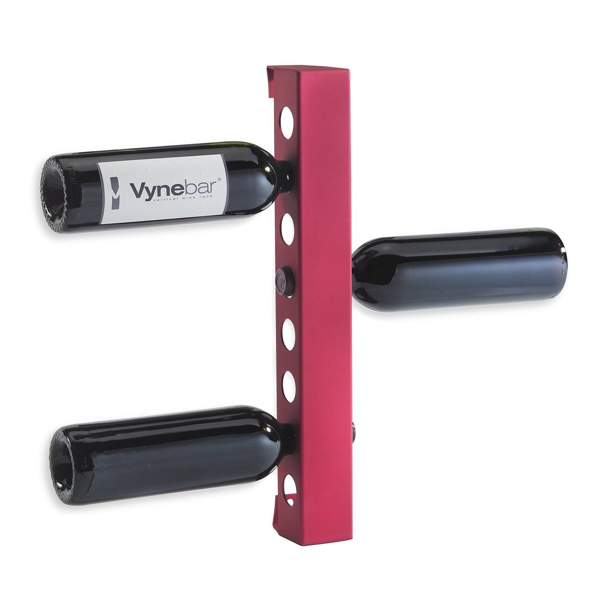 8 Red Bead Blast Vertical Wine Rack X7610