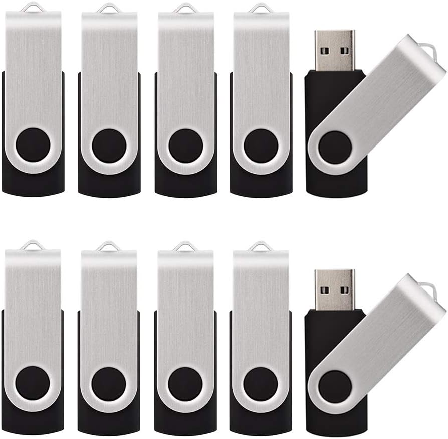 50 Pack 128MB USB 2.0 Flash Drive Black D559