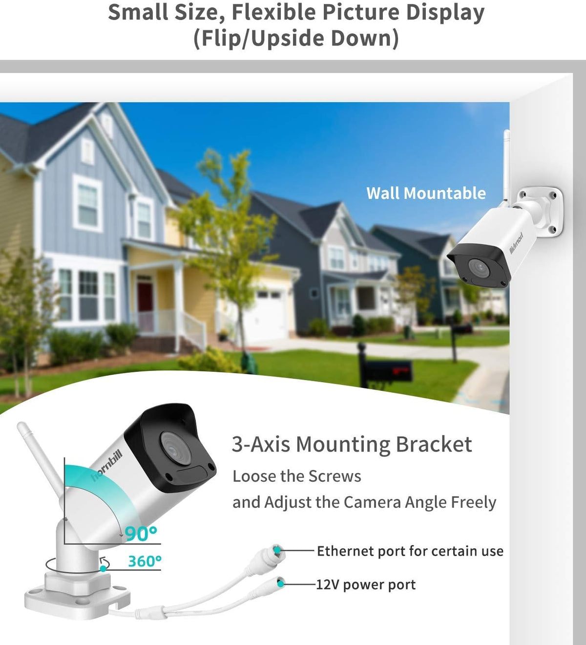 1080P Wireless Security Camera System, 8CH 8pcs Outdoor IP Camera with 2TB Hard Drive A22487