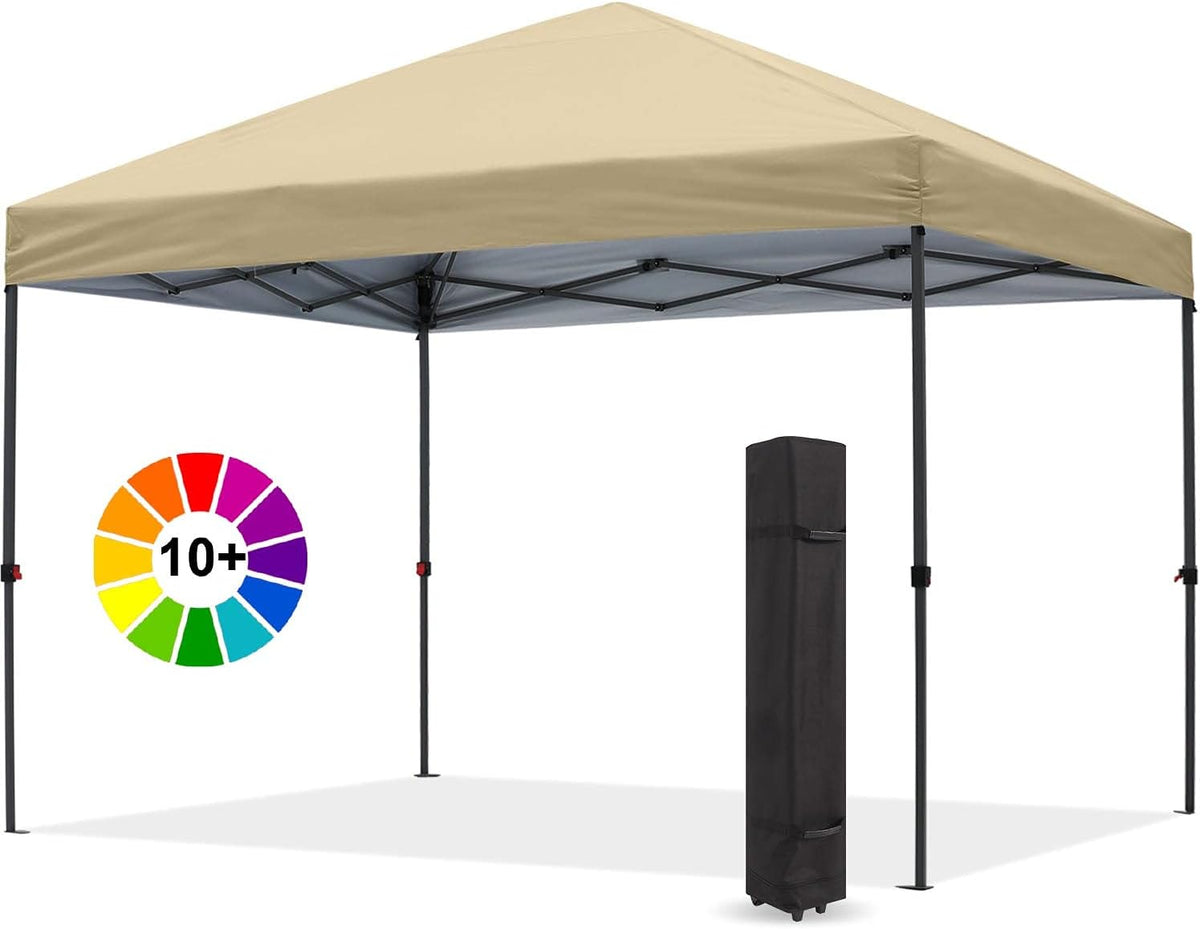 Beige 10x10 Pop up Canopy Tent S61618