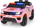 12V Battery Powered White Police SUV Ride on Car G53405