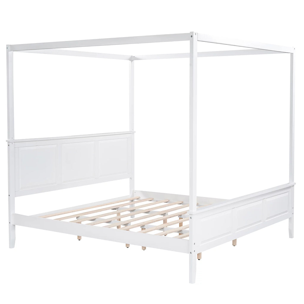 King Size Canopy Platform Bed X3072
