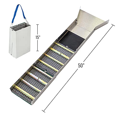 50" Aluminum Folding Sluice Box Gold Prospecting Kit J93694