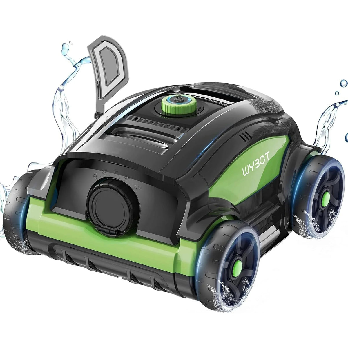 Cordless Robotic Pool Cleaner 45W 130Mins Black and Blue W80418