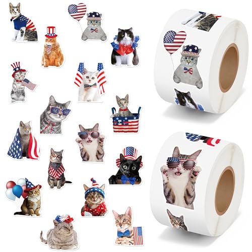 1000PCS Christmas Cat Stickers I185280