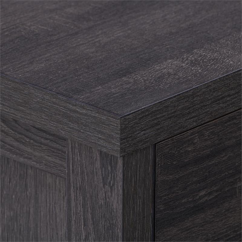 Dark Gray Engineered Wood TV Stand with Closed Storage V2829