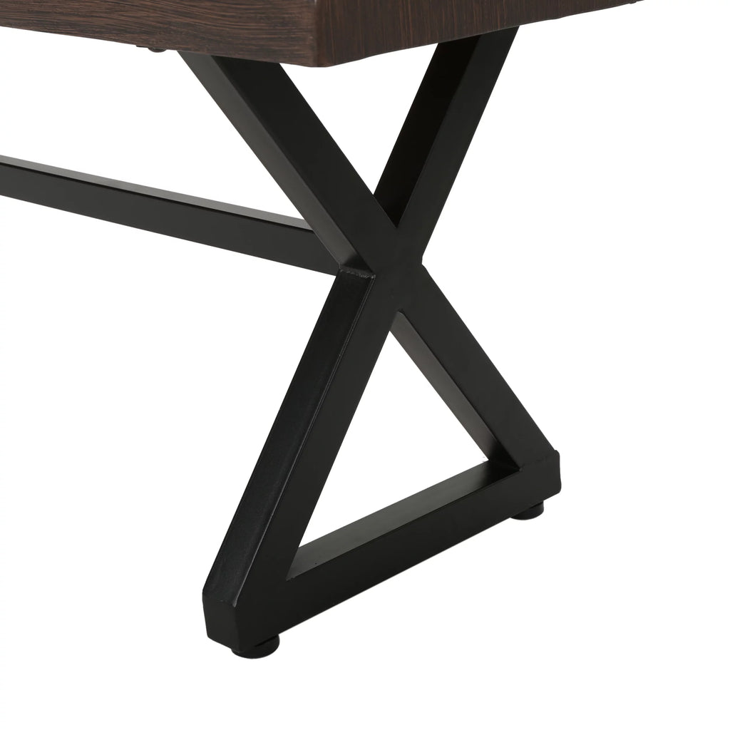 Aluminum Dining Bench with Steel Frame P623