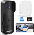 White Wireless WiFi Video Doorbell Camera with Chime U1784
