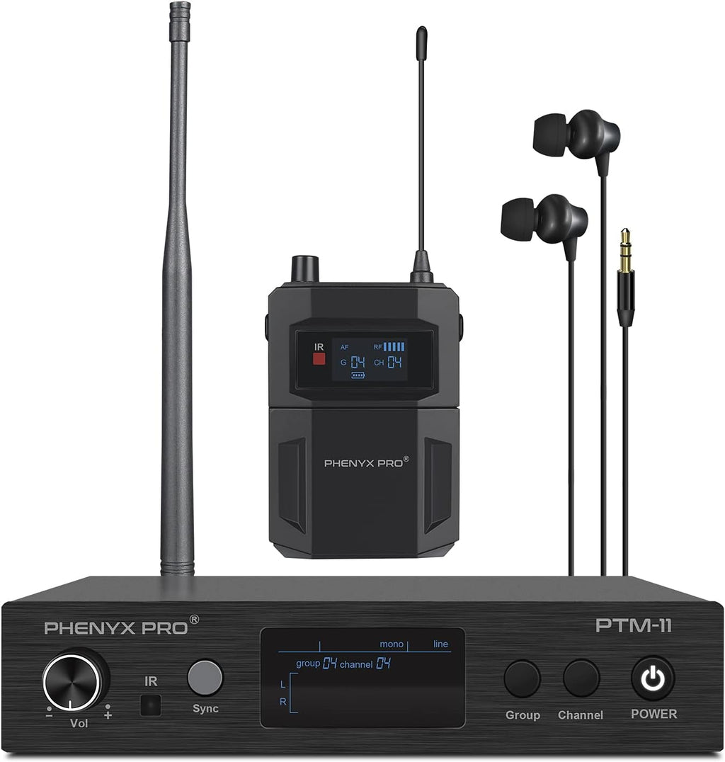UHF Mono Wireless in-Ear Monitor System with Metal Transmitter and Bodypack Receiver C2610
