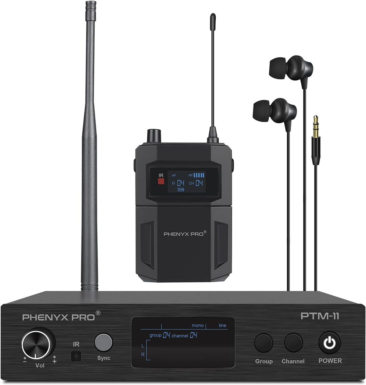 UHF Mono Wireless in-Ear Monitor System with Metal Transmitter and Bodypack Receiver C2610
