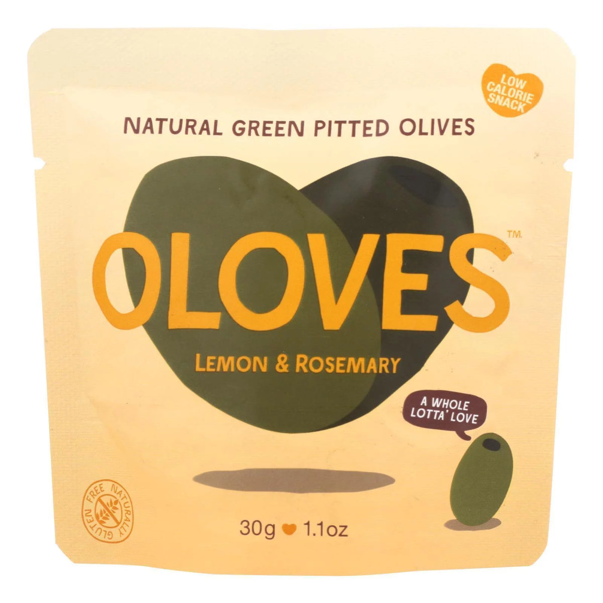 Green Pitted Olives Lemon and Rosemary 1.1 oz X194355