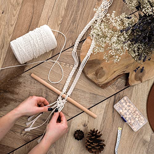115 Pcs Macrame Kit with 220yd Cotton Yarn D16346