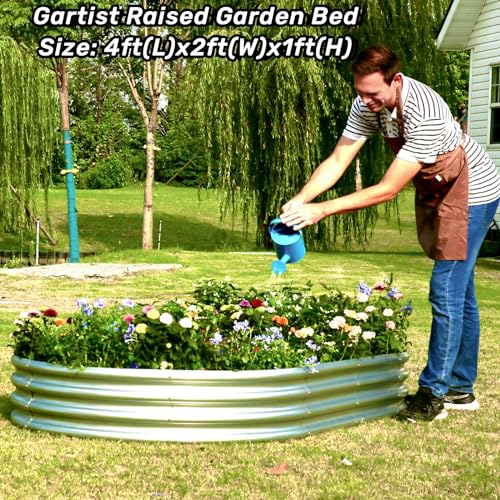 Galvanized Metal Raised Garden Bed 4x2x1ft X358