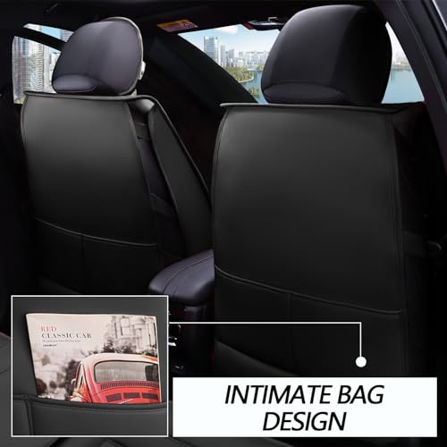 5 Seats Red Faux Leather Seat Covers for Jeep Grand Cherokee 4xe D7214
